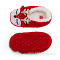 Women Christmas Indoor Plush Ballerina Slippers